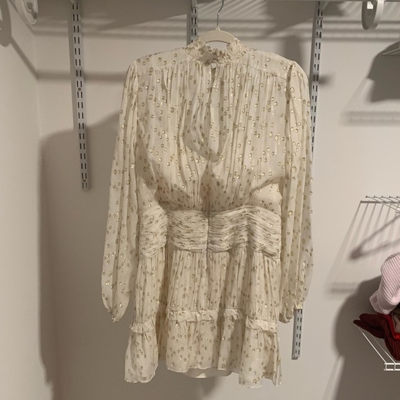 ML Monique Lhullier white and gold dress - Picture 3 of 7